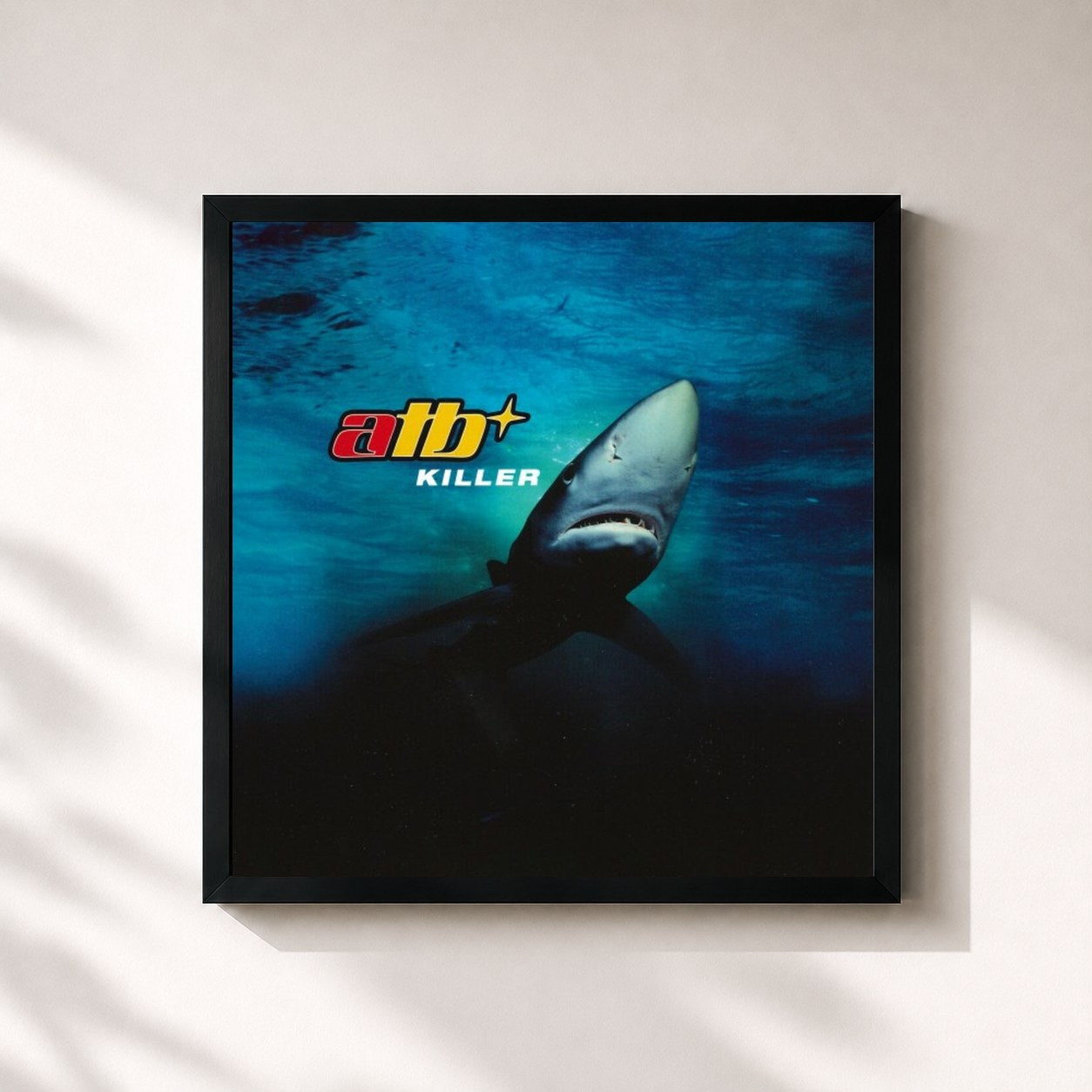 #noir Tableau carré de l'album Killer de ATB, cadre noir 32x32 cm