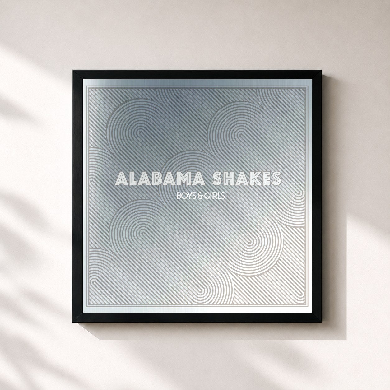 #noir Tableau carré de l'album Boys & Girls (Deluxe Edition) de Alabama Shakes, cadre noir 32x32 cm