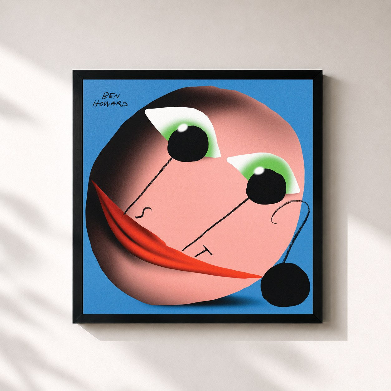 #noir Tableau carré de l'album Is It? de Ben Howard, cadre noir 32x32 cm