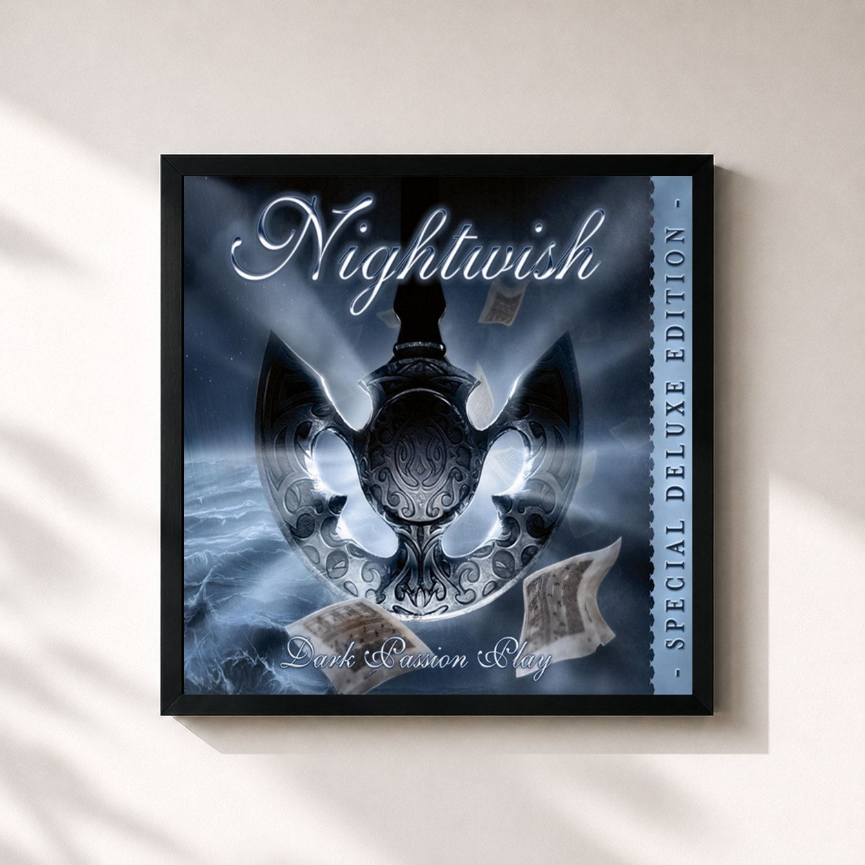 #noir Tableau carré de l'album Dark Passion Play (Special Deluxe Edition) de Nightwish, cadre noir 32x32 cm