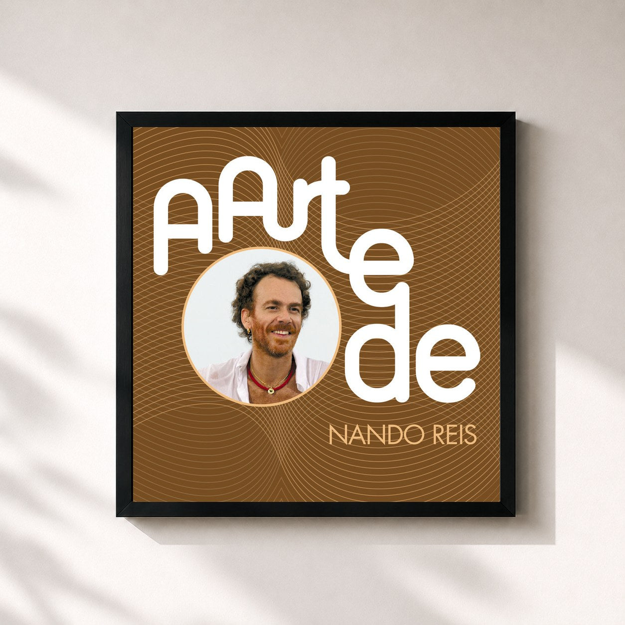 #noir Tableau carré de l'album A Arte De Nando Reis de Nando Reis, cadre noir 32x32 cm