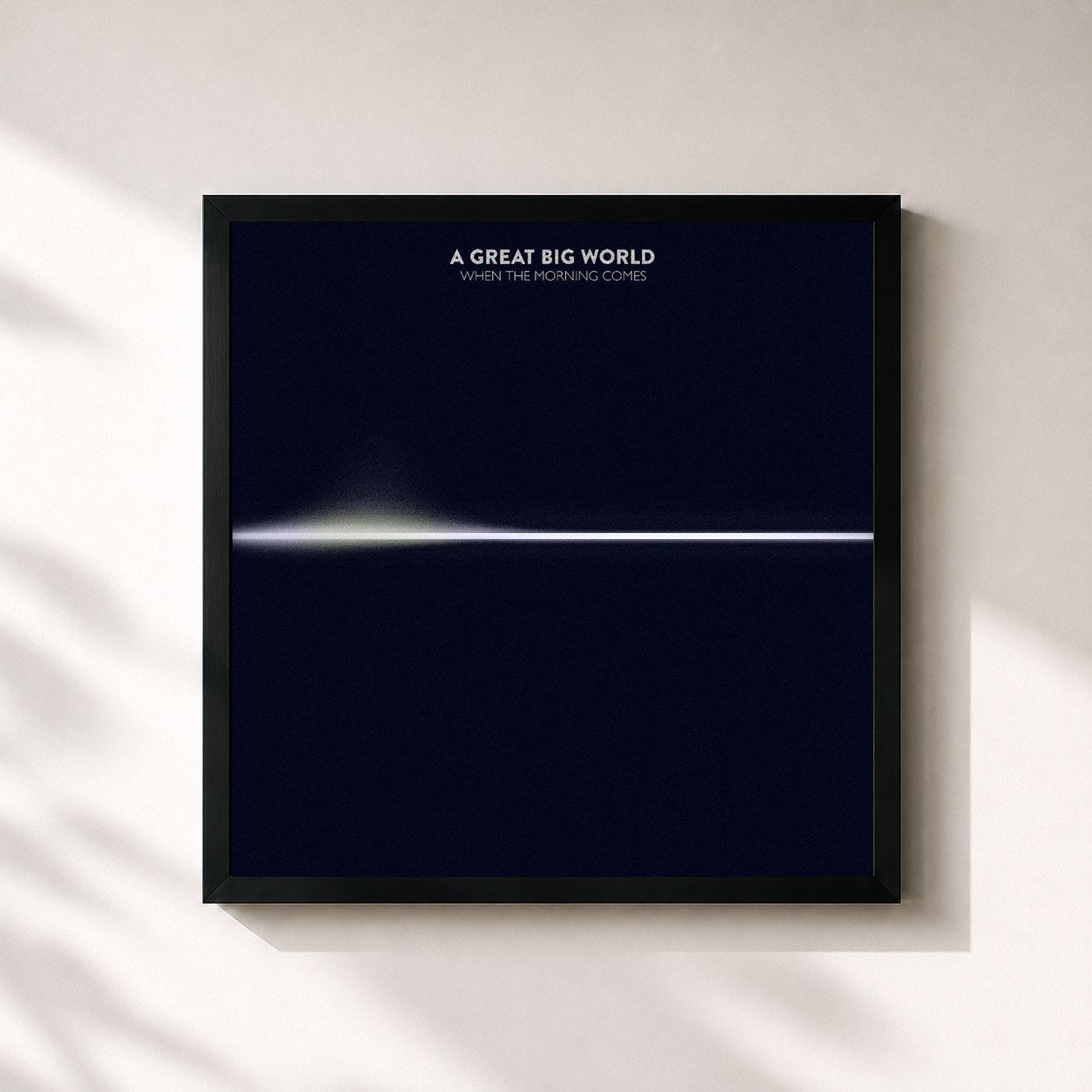 #noir Tableau carré de l'album When the Morning Comes de A Great Big World, cadre noir 32x32 cm
