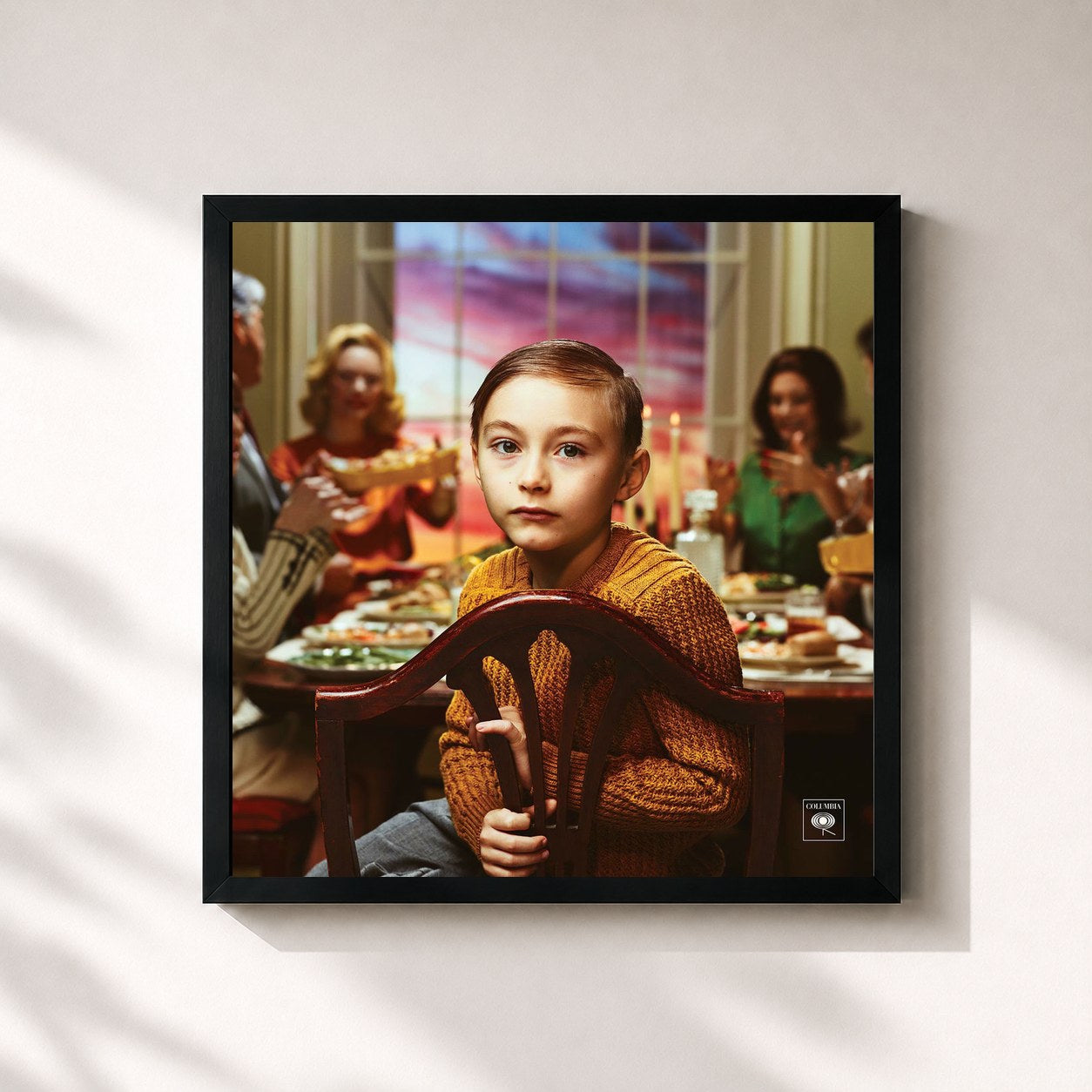 #noir Tableau carré de l'album Kindred de Passion Pit, cadre noir 32x32 cm