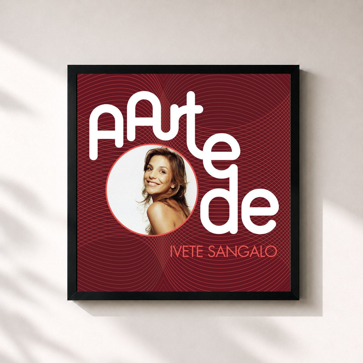 #noir Tableau carré de l'album A Arte De Ivete Sangalo de Ivete Sangalo, cadre noir 32x32 cm