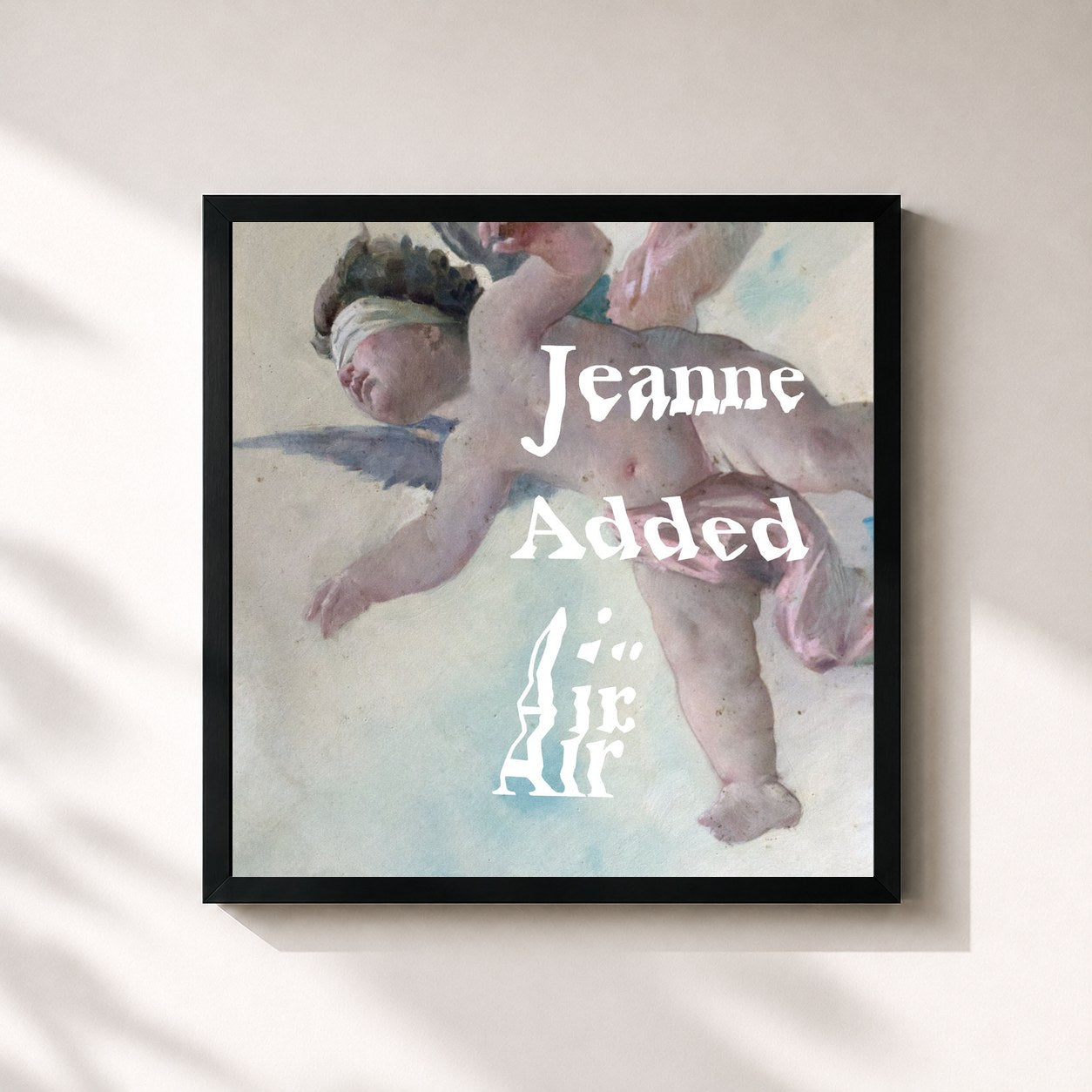 #noir Tableau carré de l'album Air de Jeanne Added, cadre noir 32x32 cm