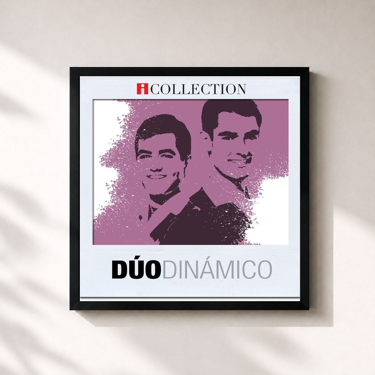 #noir Tableau carré de l'album iCollection de Duo Dinamico, cadre noir 32x32 cm