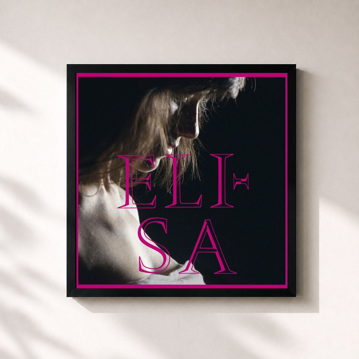 #noir Tableau carré de l'album L'Anima Vola (Deluxe Edition) de Elisa, cadre noir 32x32 cm
