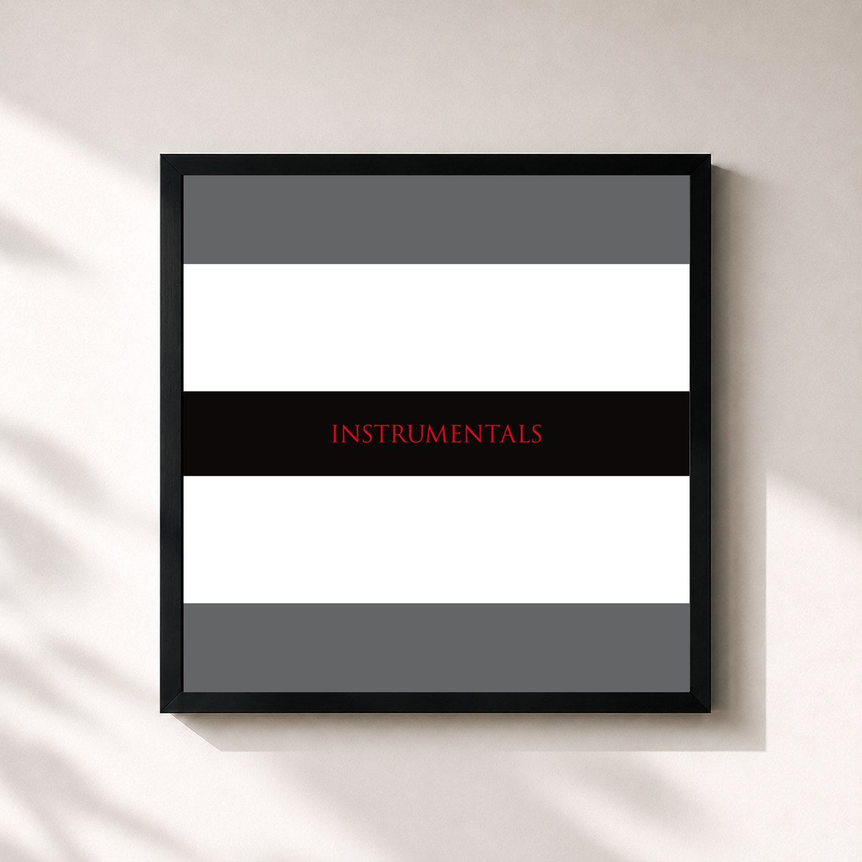 #noir Tableau carré de l'album Code (Instrumentals) de Lukas Rieger, cadre noir 32x32 cm