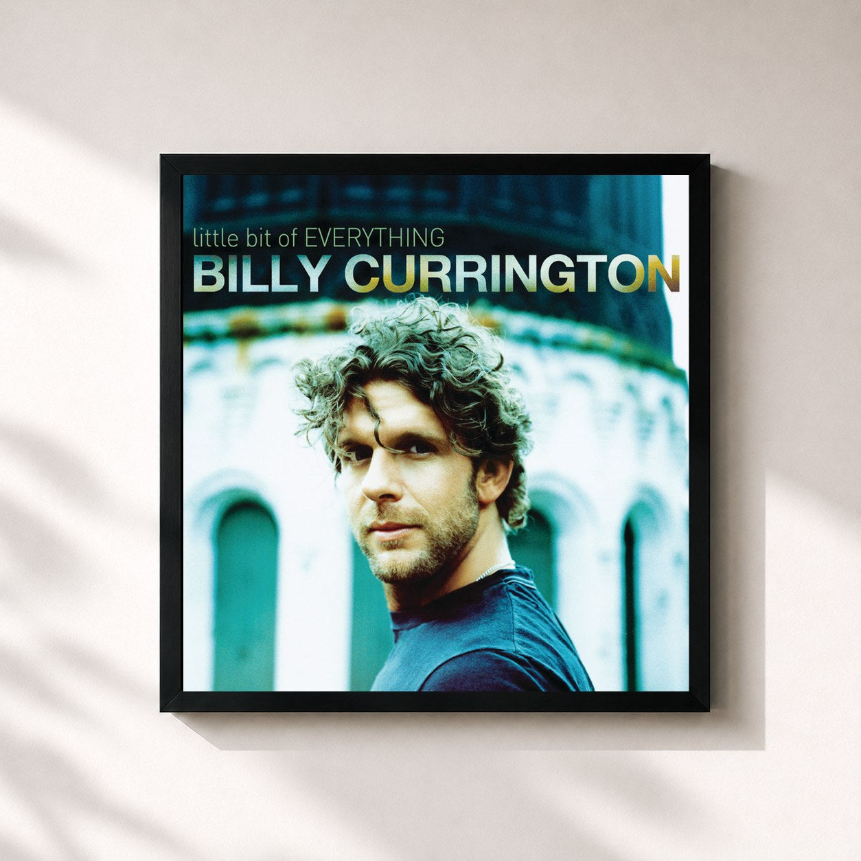 #noir Tableau carré de l'album Little Bit Of Everything de Billy Currington, cadre noir 32x32 cm