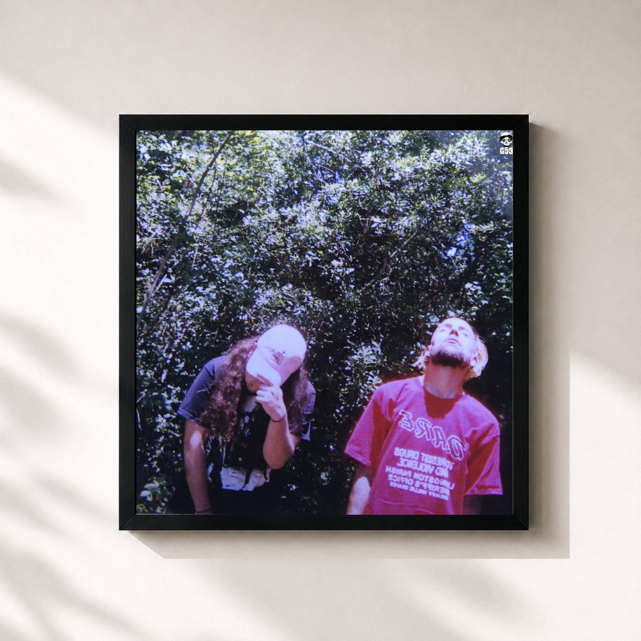 #noir Tableau carré de l'album High Tide in the Snake's Nest de $uicideboy$, cadre noir 32x32 cm