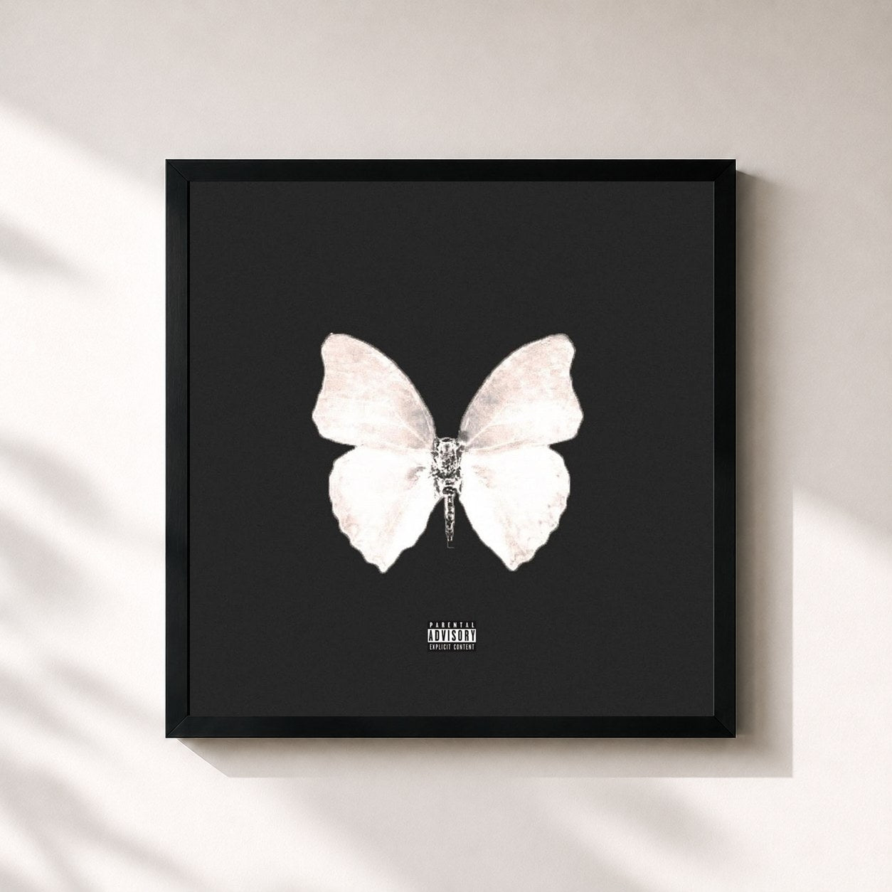 #noir Tableau carré de l'album Katharsis de Animus, cadre noir 32x32 cm