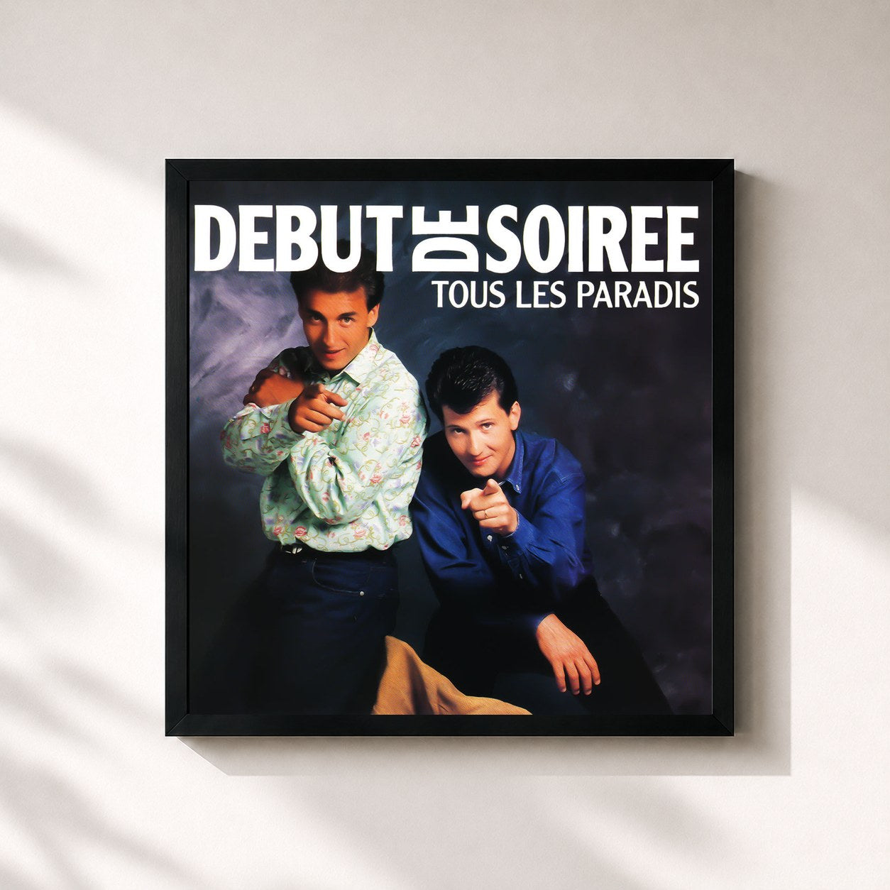 #noir Tableau carré de l'album Tous les paradis (Expanded Edition) de Début de soirée, cadre noir 32x32 cm