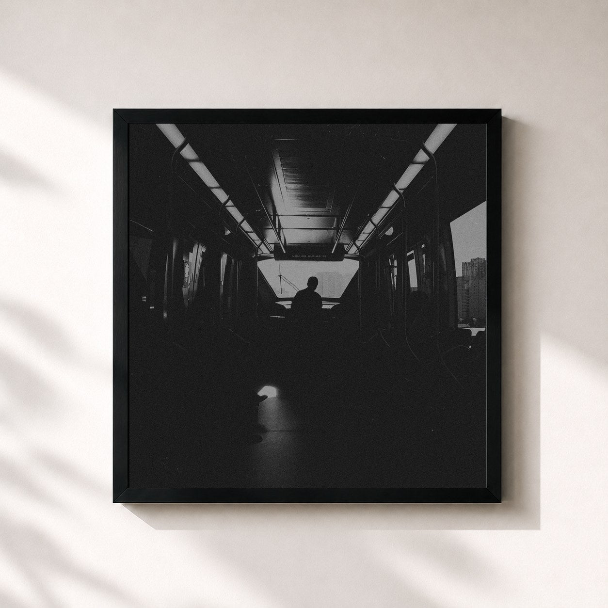 #noir Tableau carré de l'album At ease de Finesse, cadre noir 32x32 cm