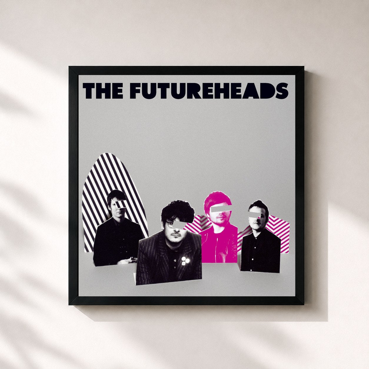 #noir Tableau carré de l'album The Futureheads (new version) de The Futureheads, cadre noir 32x32 cm