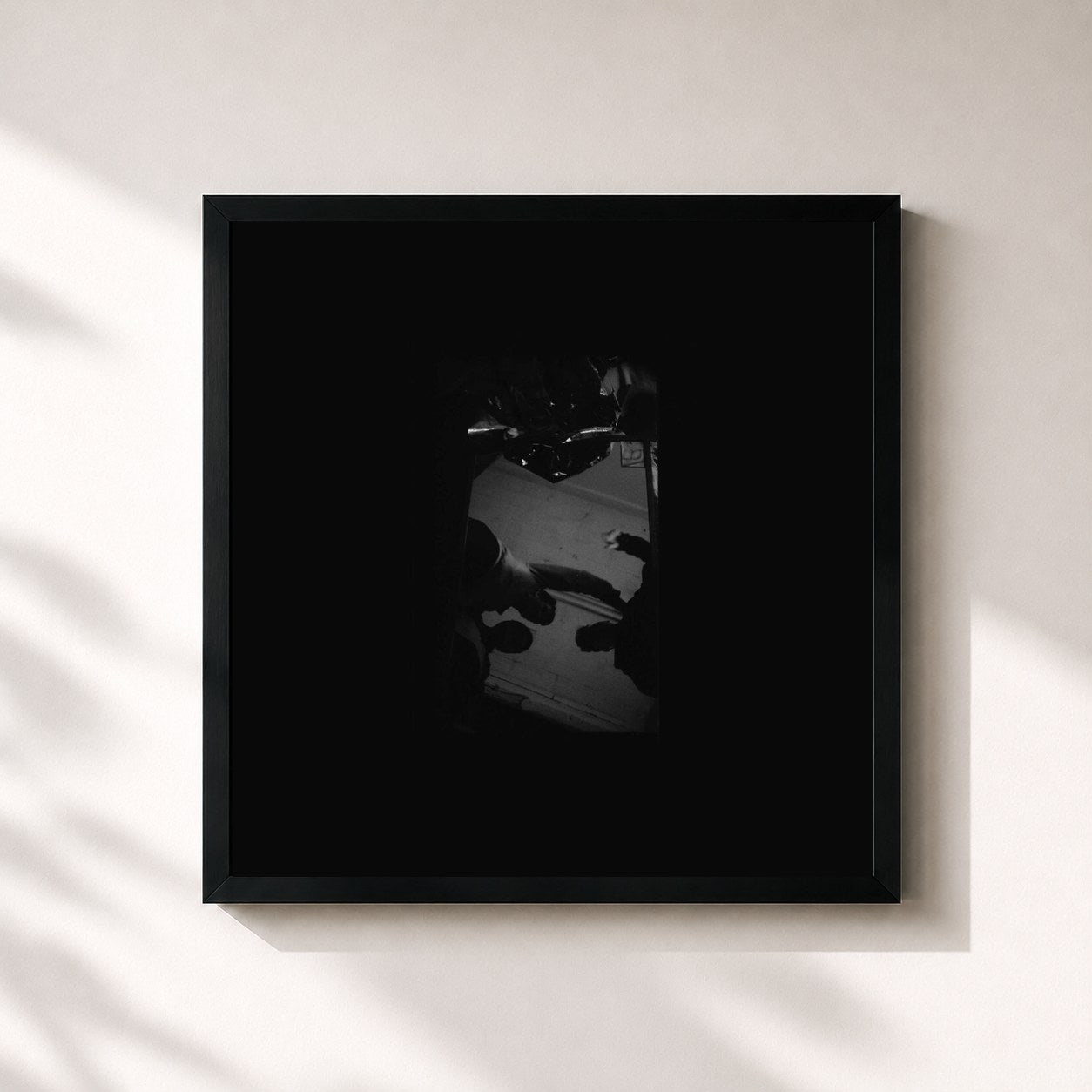 #noir Tableau carré de l'album III de Badbadnotgood, cadre noir 32x32 cm