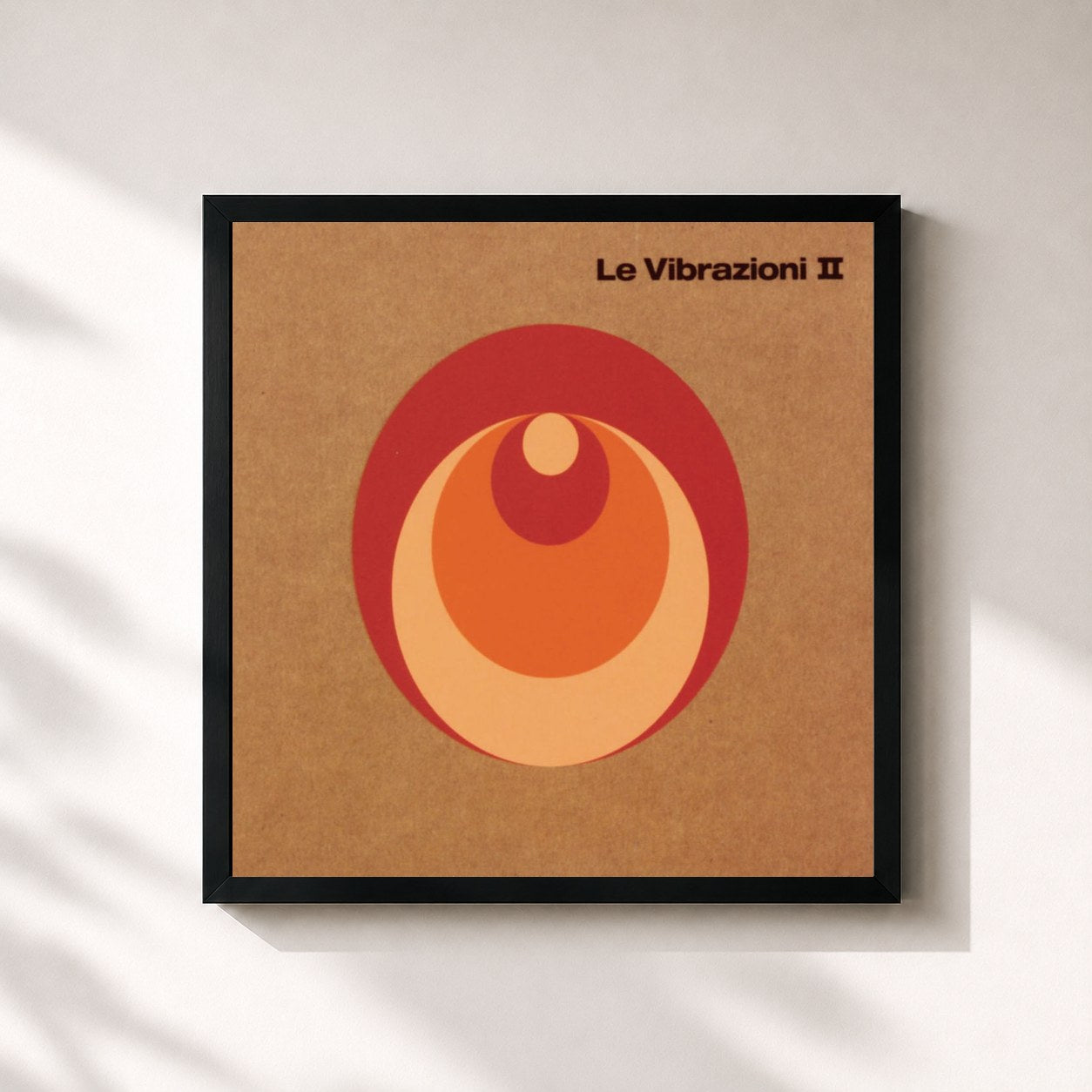 #noir Tableau carré de l'album Le Vibrazioni II de Le Vibrazioni, cadre noir 32x32 cm