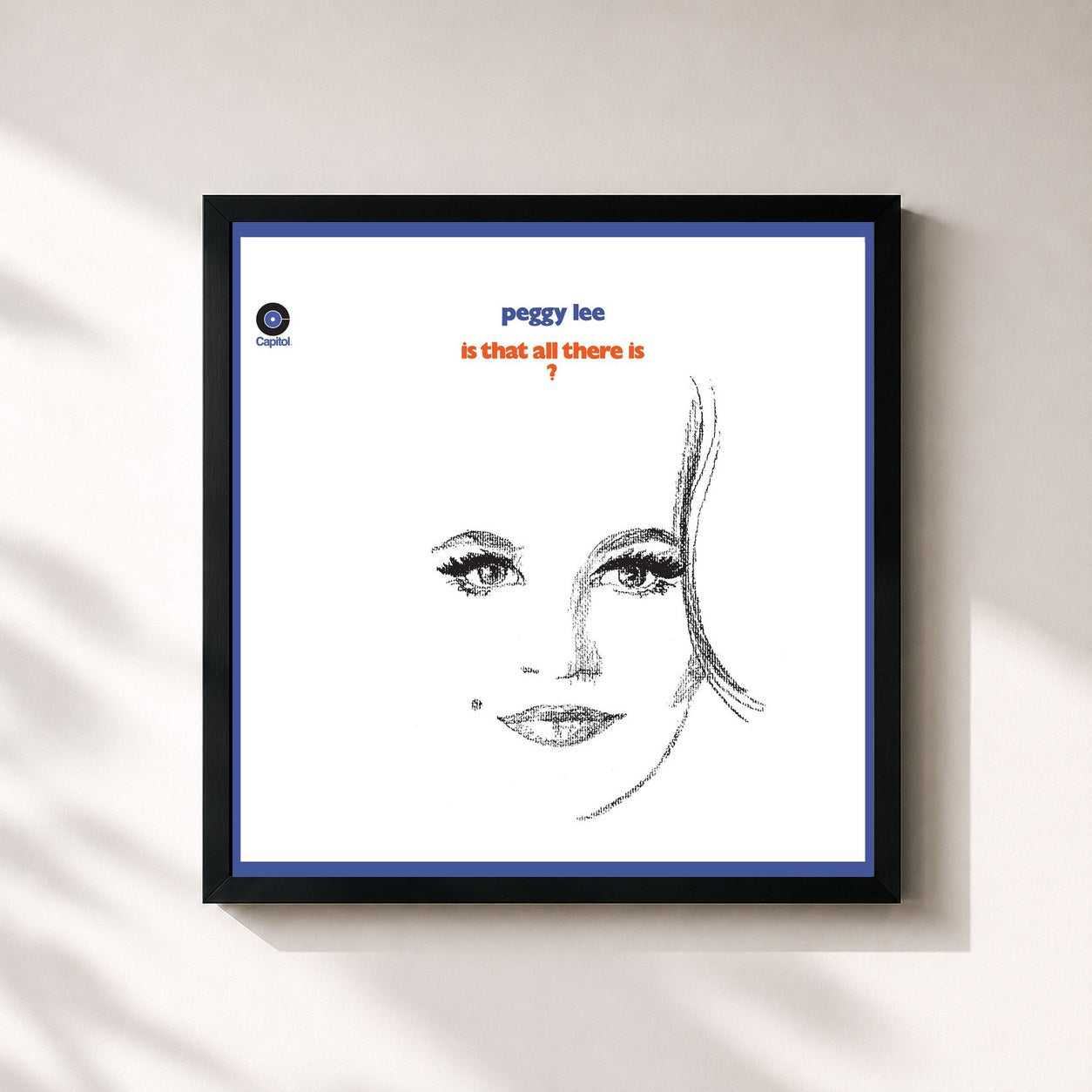 #noir Tableau carré de l'album Is That All There Is? (Expanded Edition) de Peggy Lee, cadre noir 32x32 cm