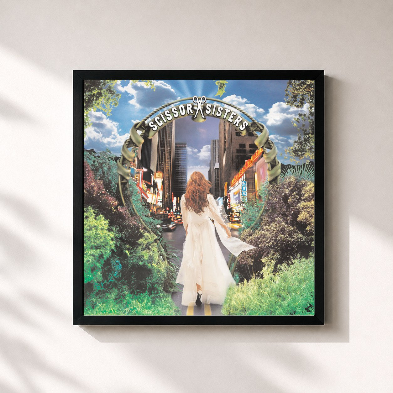 #noir Tableau carré de l'album Scissor Sisters de Scissor Sisters, cadre noir 32x32 cm