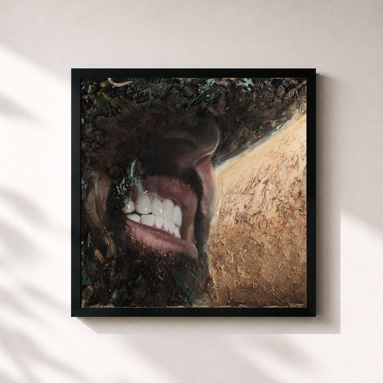 #noir Tableau carré de l'album MUDA de Carin Leon, cadre noir 32x32 cm