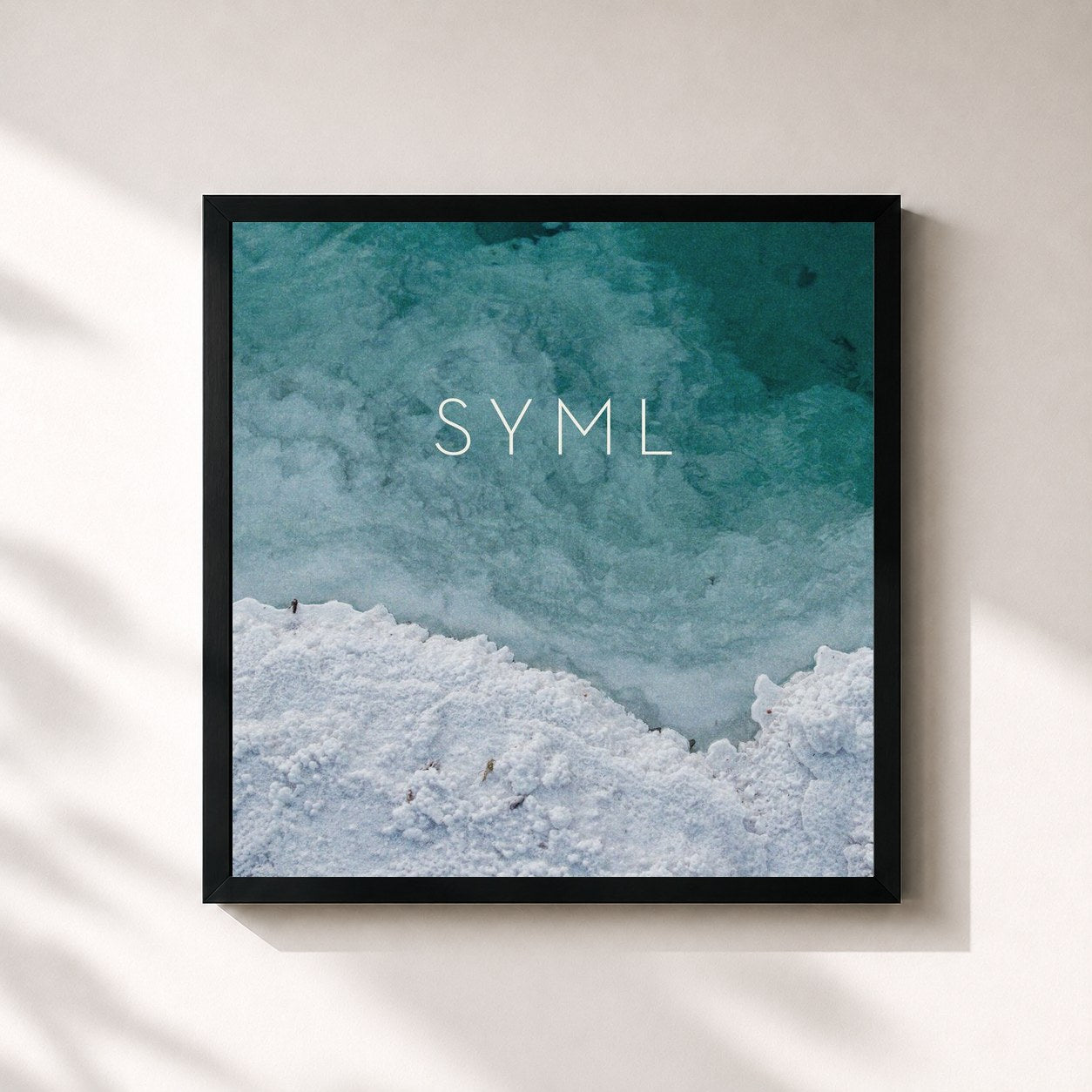 #noir Tableau carré de l'album Hurt for Me de SYML, cadre noir 32x32 cm