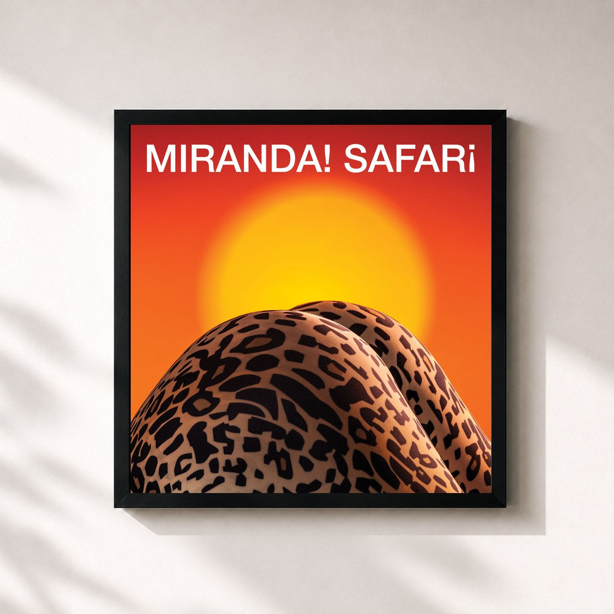 #noir Tableau carré de l'album Safari de Miranda!, cadre noir 32x32 cm
