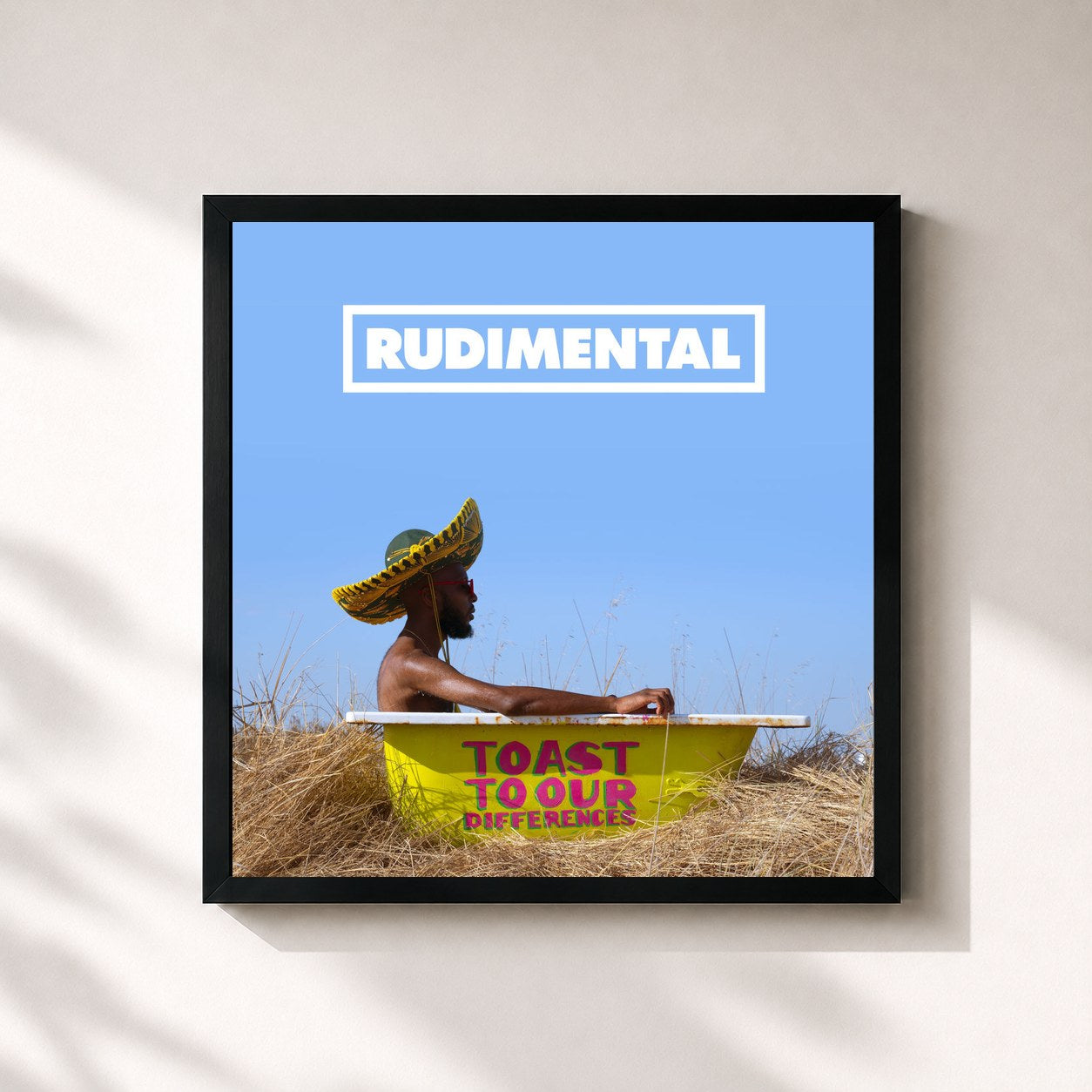 #noir Tableau carré de l'album Toast to Our Differences (Deluxe Edition) de Rudimental, cadre noir 32x32 cm
