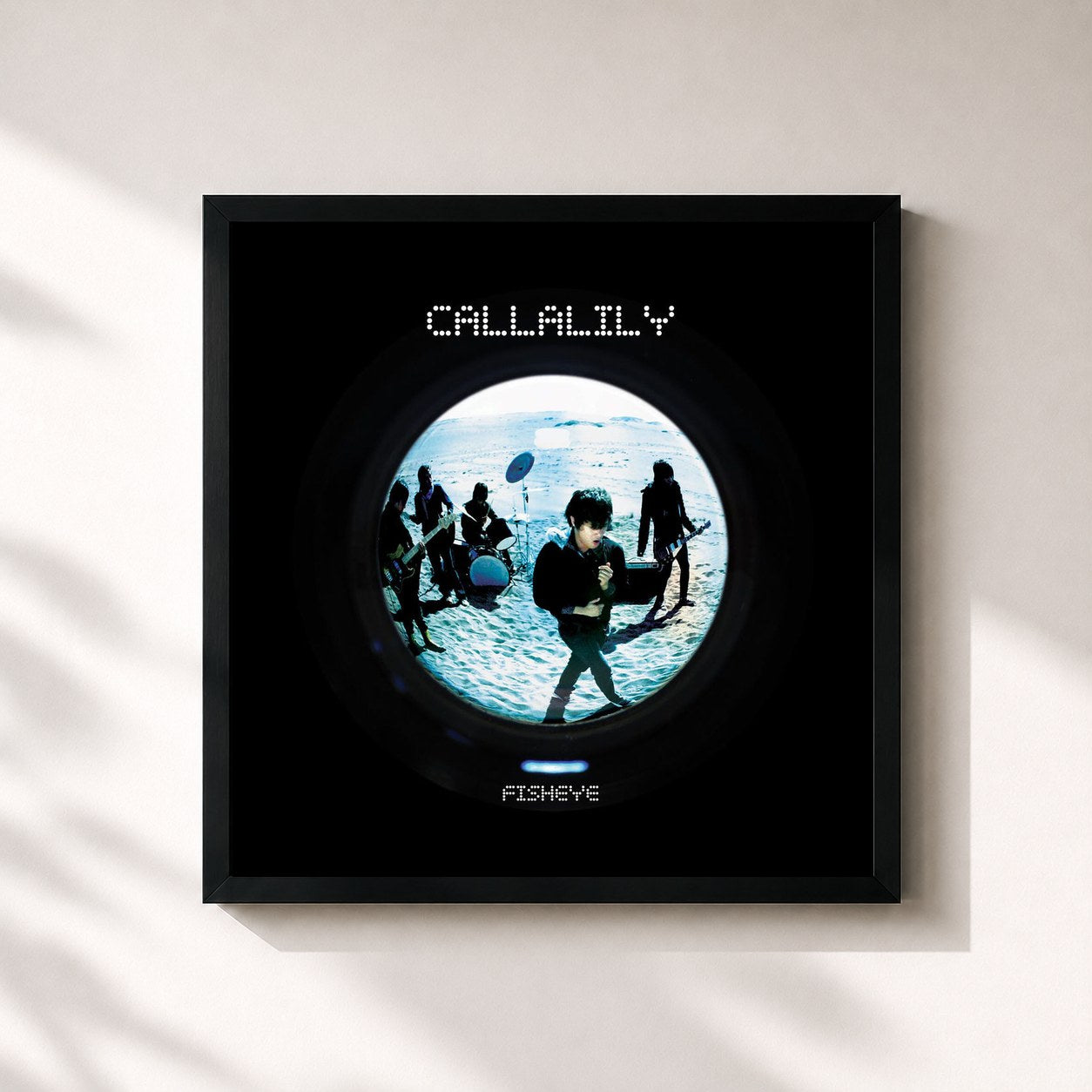 #noir Tableau carré de l'album Fisheye de Callalily, cadre noir 32x32 cm