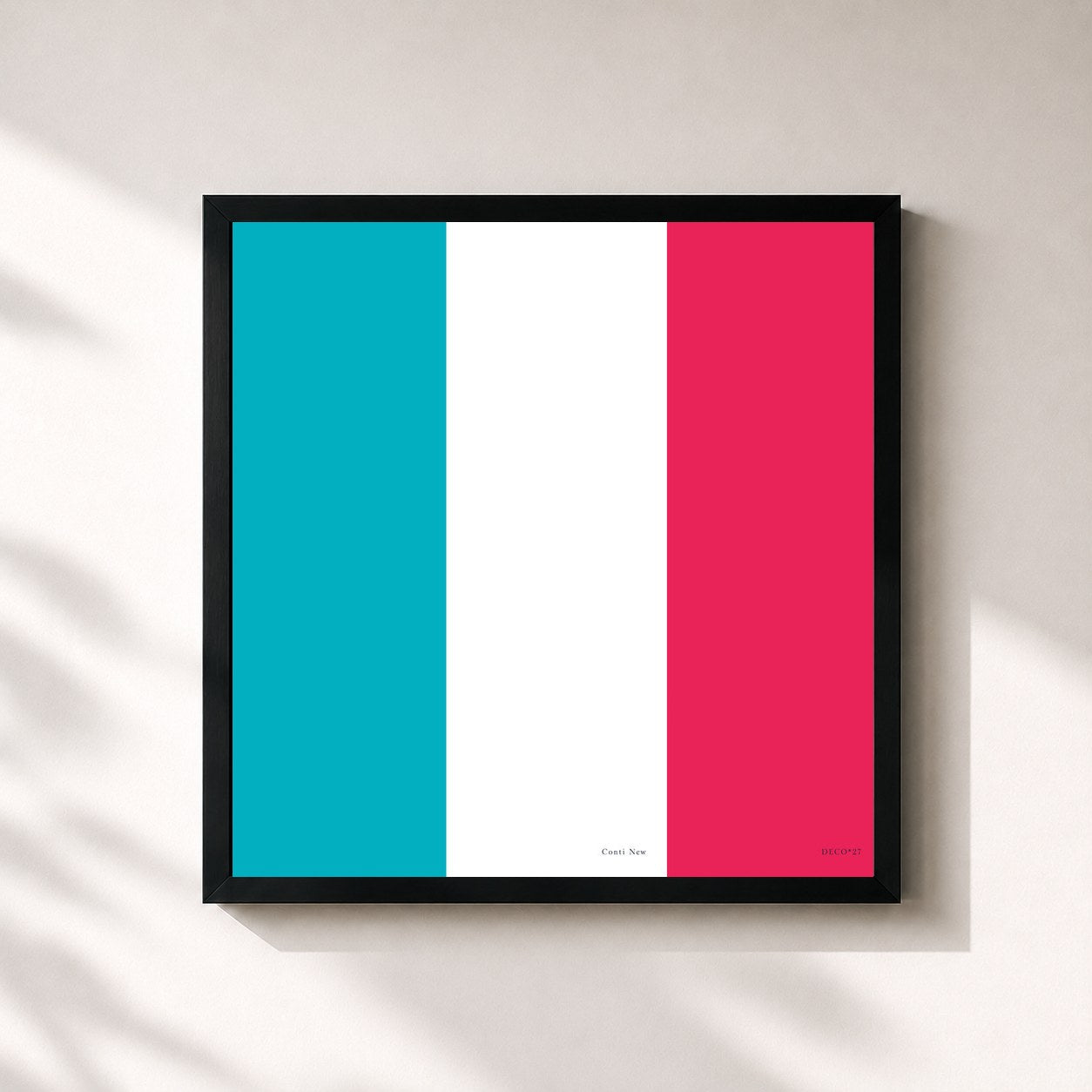 #noir Tableau carré de l'album Conti New de DECO*27, cadre noir 32x32 cm