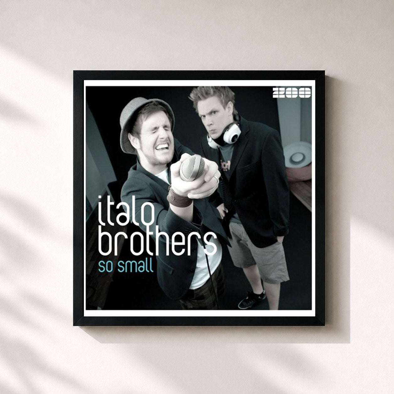 #noir Tableau carré de l'album So Small de ItaloBrothers, cadre noir 32x32 cm