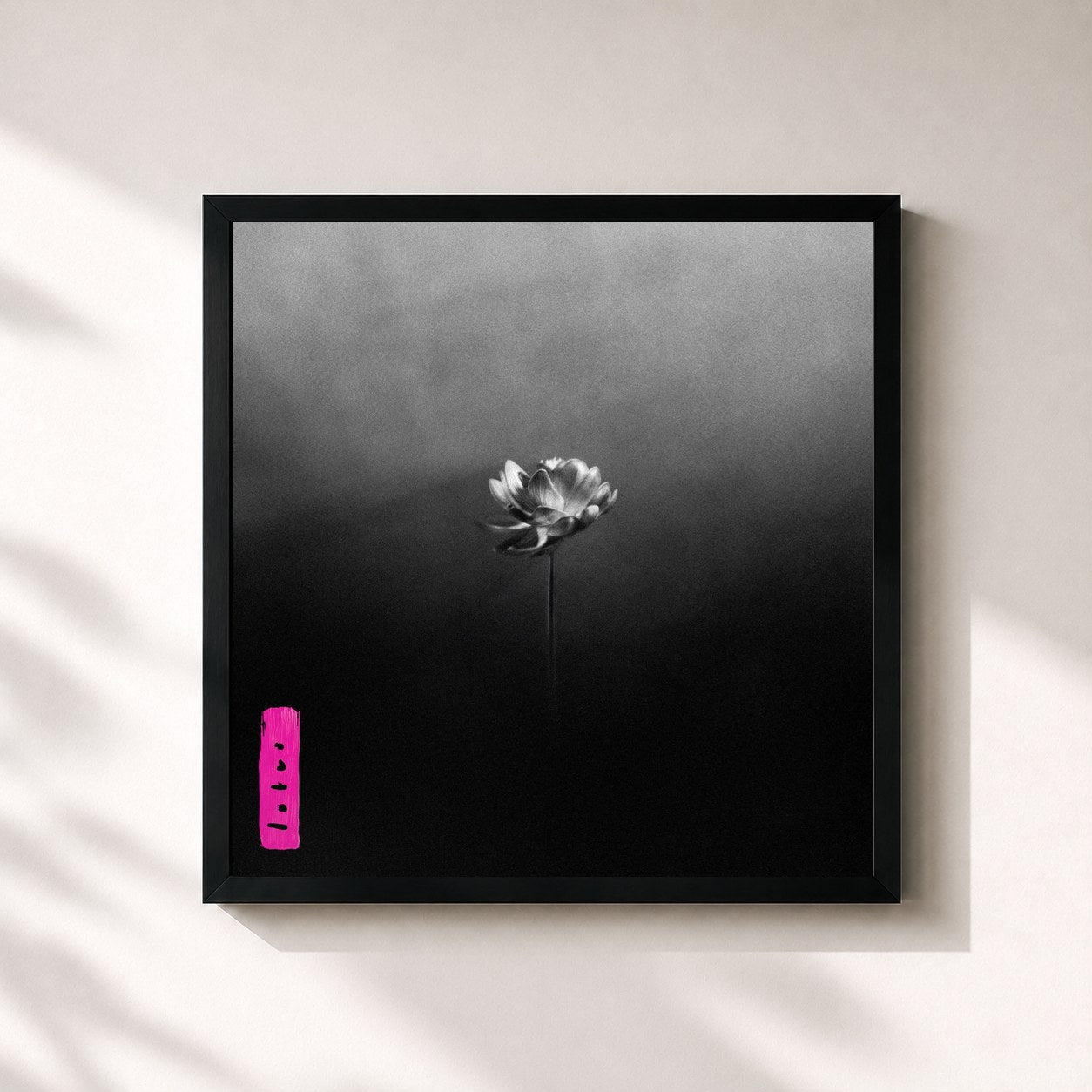 #noir Tableau carré de l'album Lotus de Little Simz, cadre noir 32x32 cm