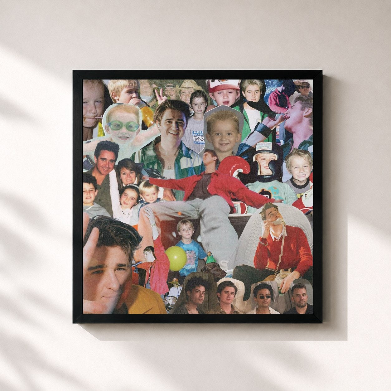 #noir Tableau carré de l'album Good Times Go de Nicky Youre, cadre noir 32x32 cm