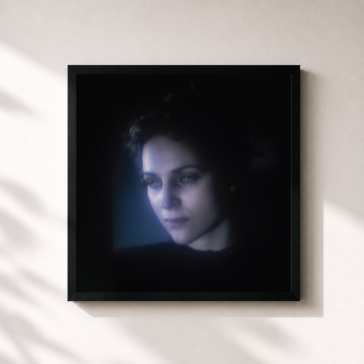 #noir Tableau carré de l'album Myopia de Agnes Obel, cadre noir 32x32 cm