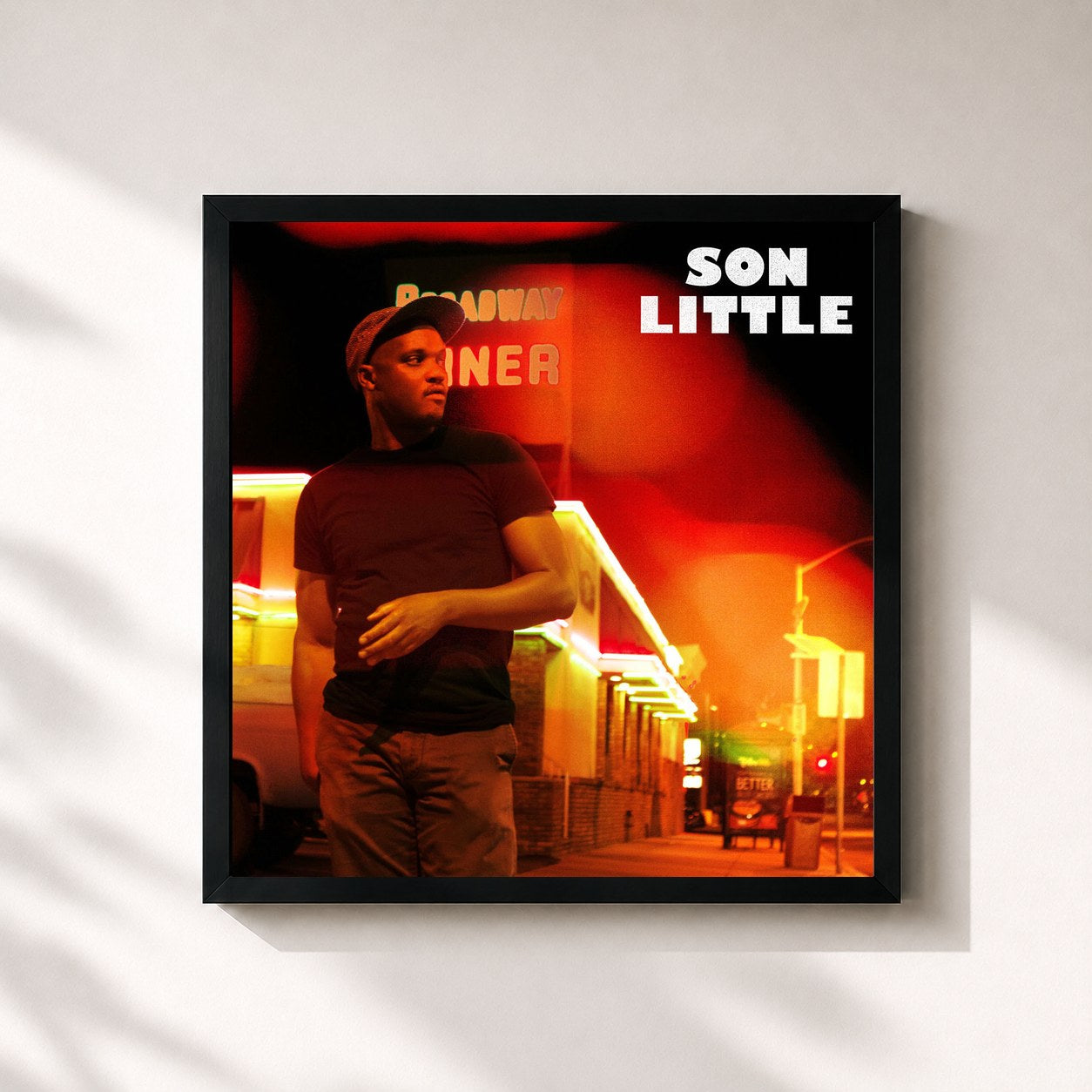 #noir Tableau carré de l'album Son Little de Son Little, cadre noir 32x32 cm