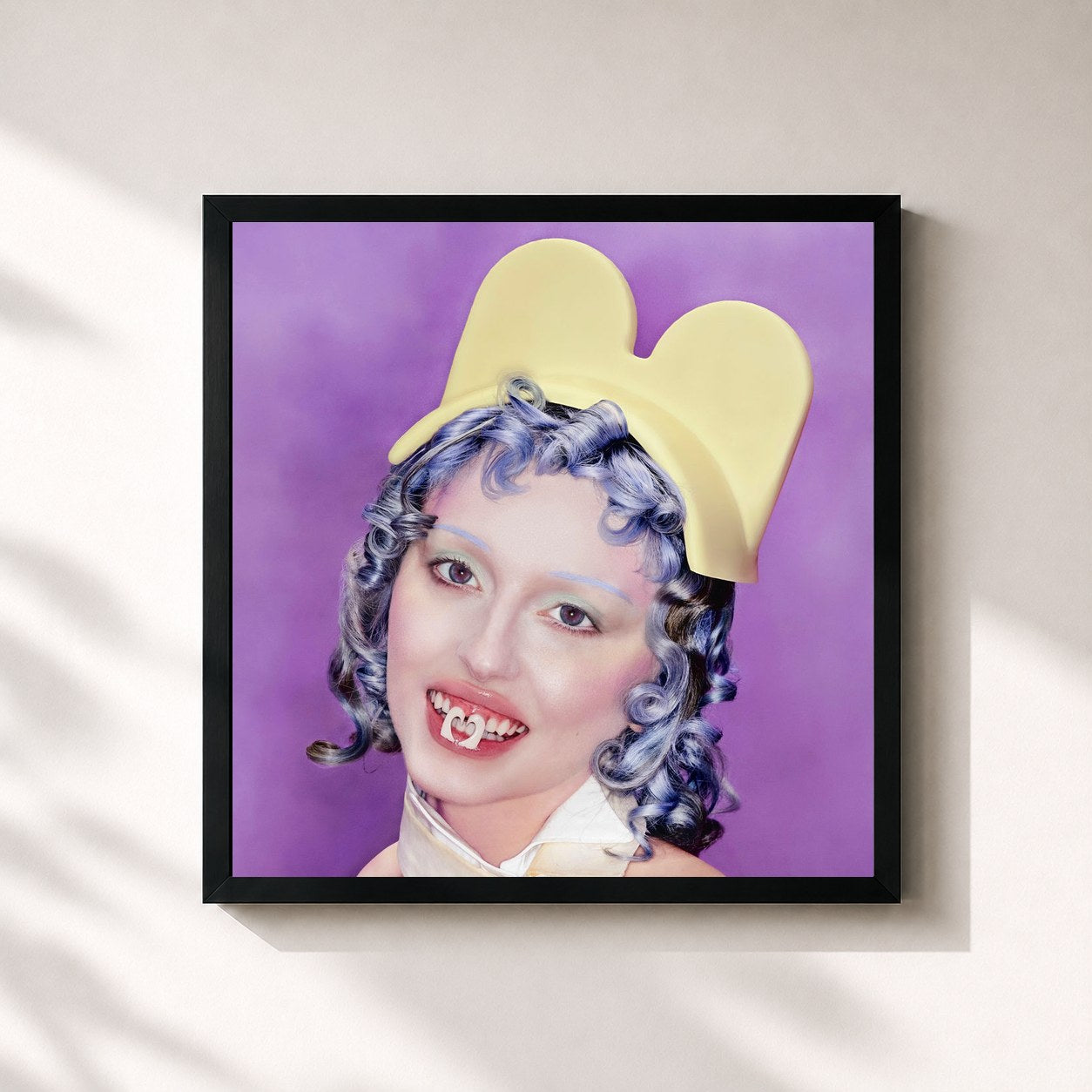 #noir Tableau carré de l'album Smoochies de Ashnikko, cadre noir 32x32 cm