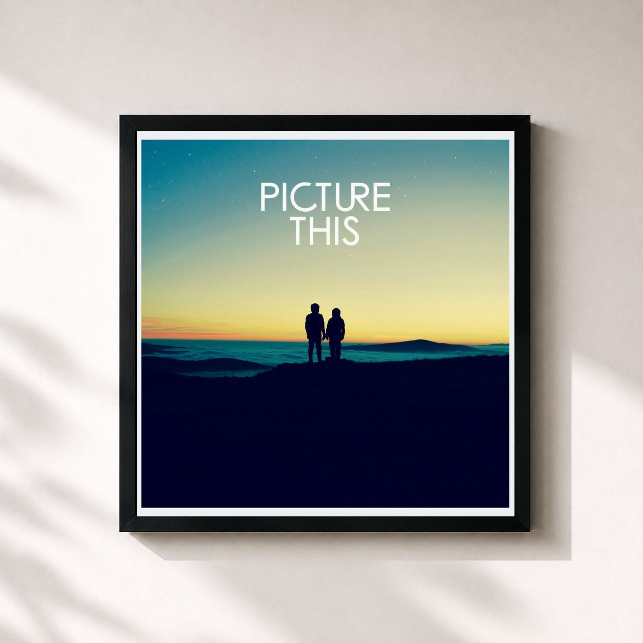 #noir Tableau carré de l'album Picture This de Picture This, cadre noir 32x32 cm