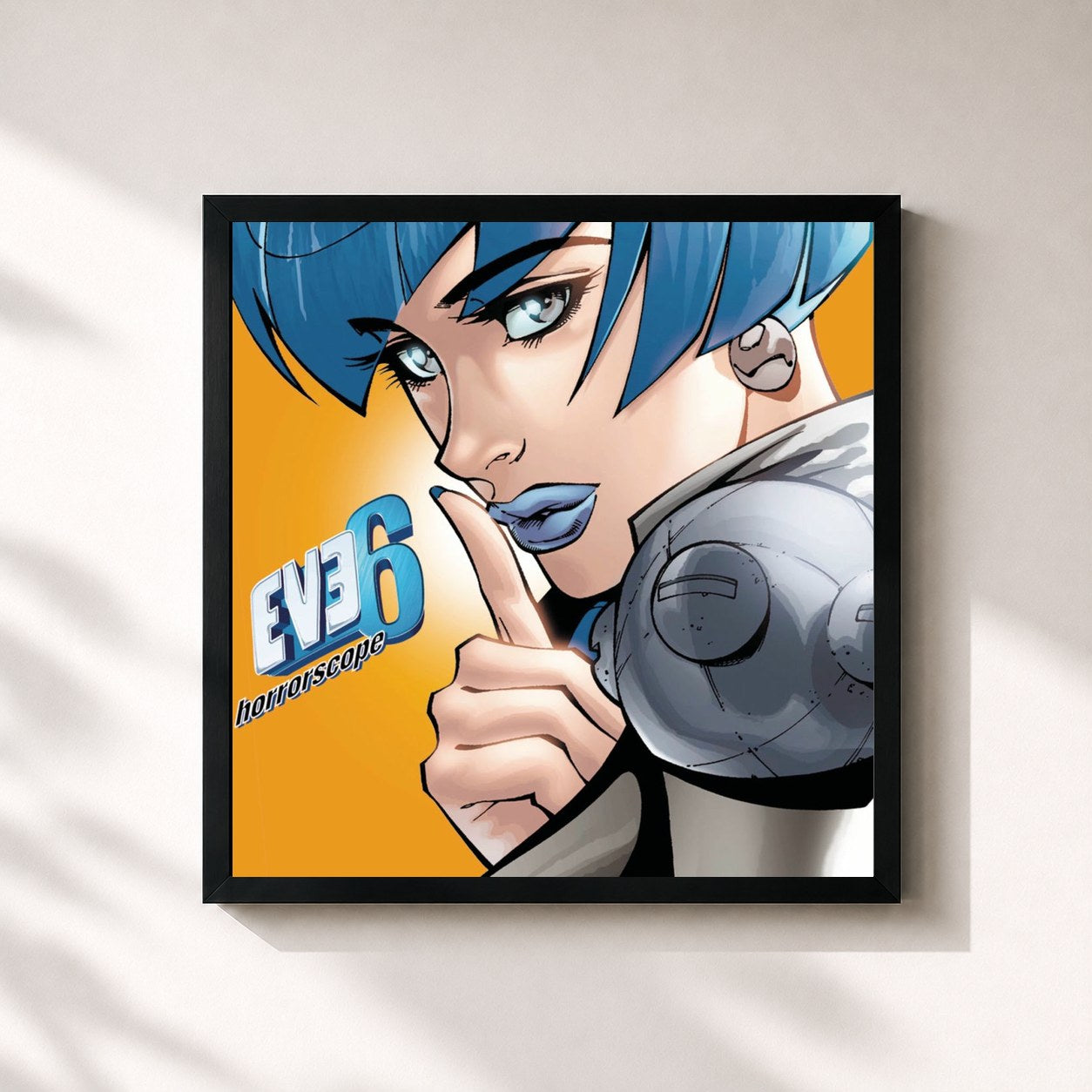 #noir Tableau carré de l'album Horrorscope de Eve 6, cadre noir 32x32 cm