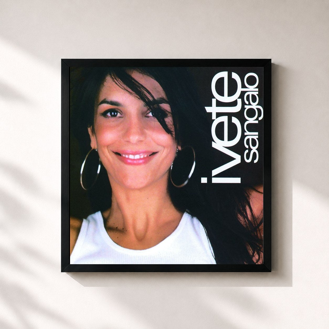 #noir Tableau carré de l'album Beat Beleza de Ivete Sangalo, cadre noir 32x32 cm