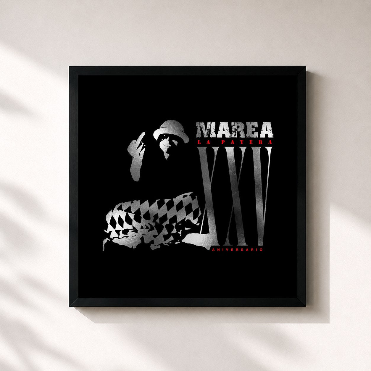 #noir Tableau carré de l'album La Patera (Remastered 2024) de Marea, cadre noir 32x32 cm