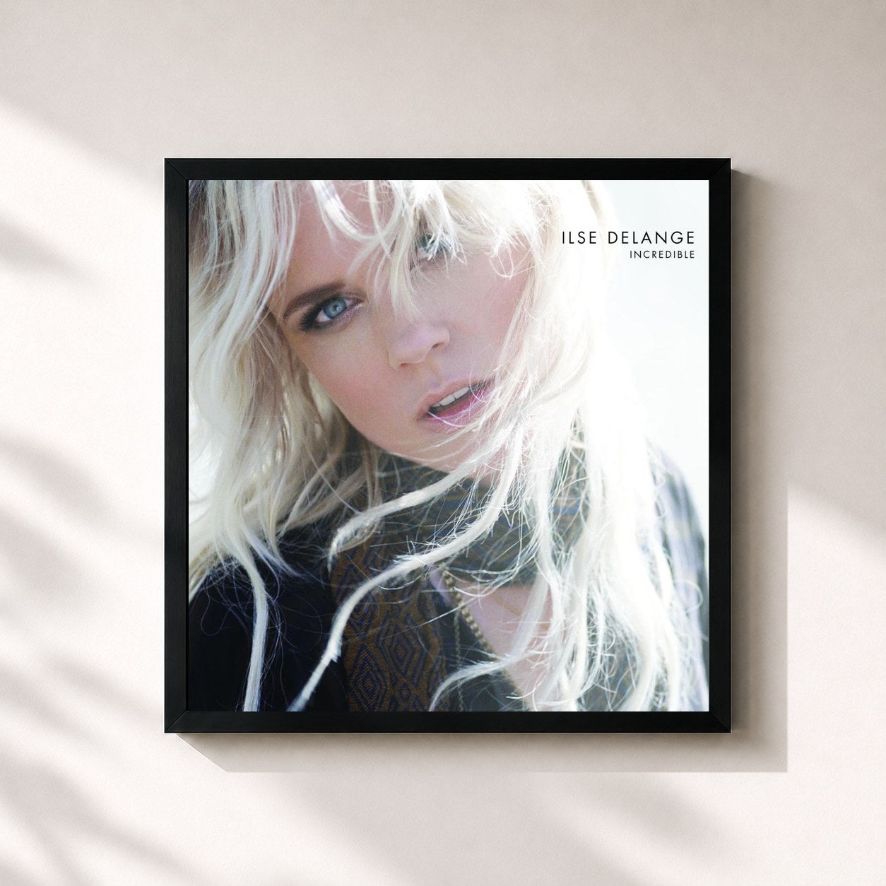 #noir Tableau carré de l'album Incredible de Ilse DeLange, cadre noir 32x32 cm