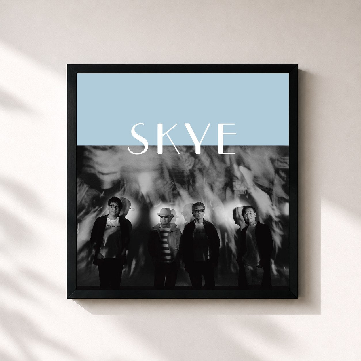 #noir Tableau carré de l'album Skye de Skye, cadre noir 32x32 cm