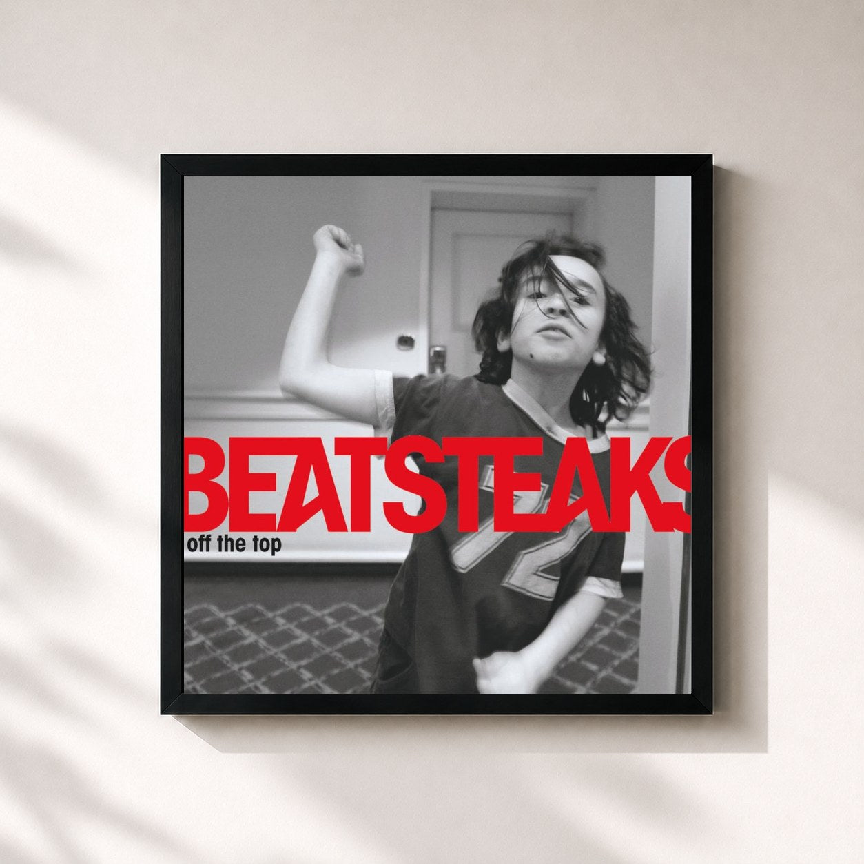 #noir Tableau carré de l'album Cut off the Top de Beatsteaks, cadre noir 32x32 cm