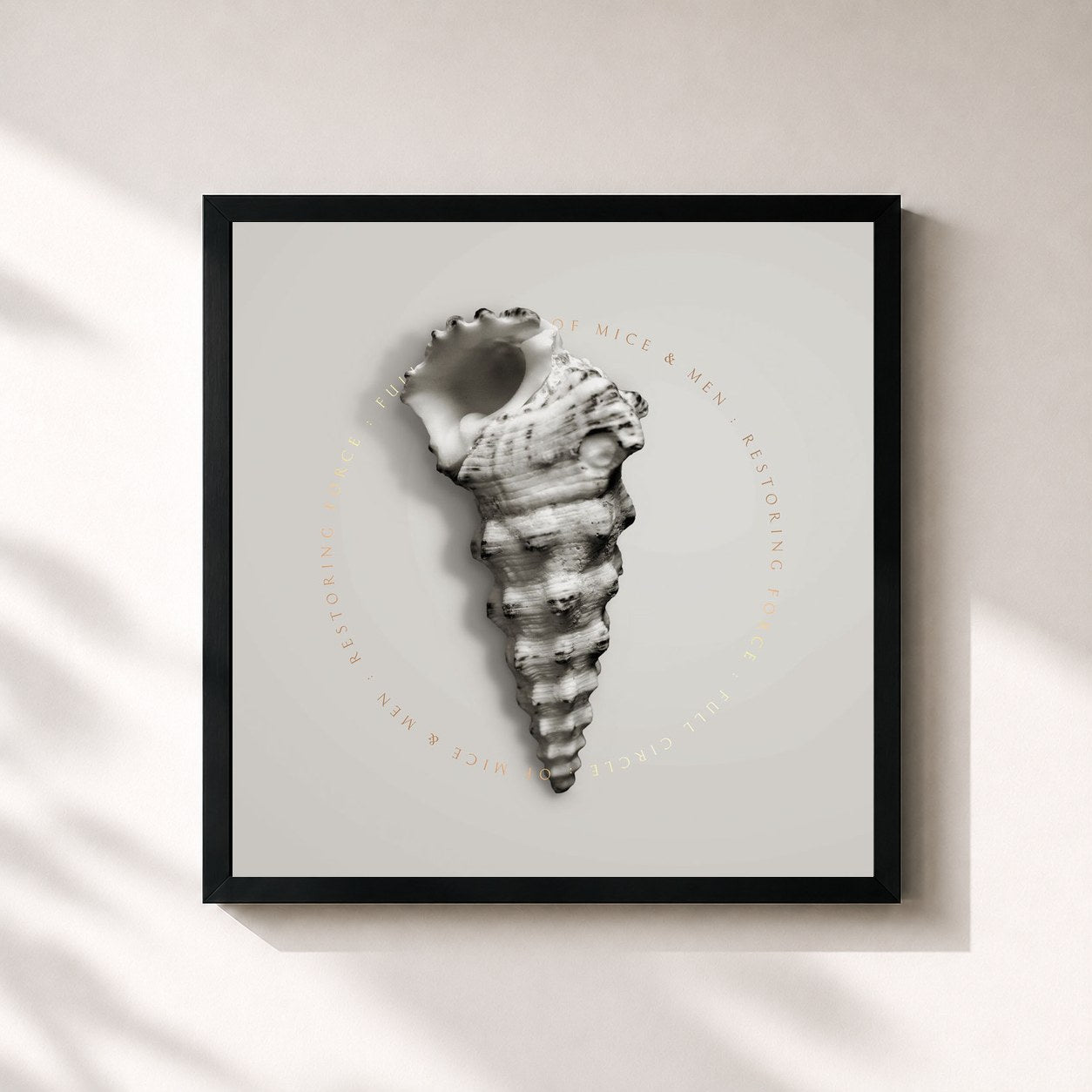 #noir Tableau carré de l'album Restoring Force: Full Circle de Of Mice & Men, cadre noir 32x32 cm
