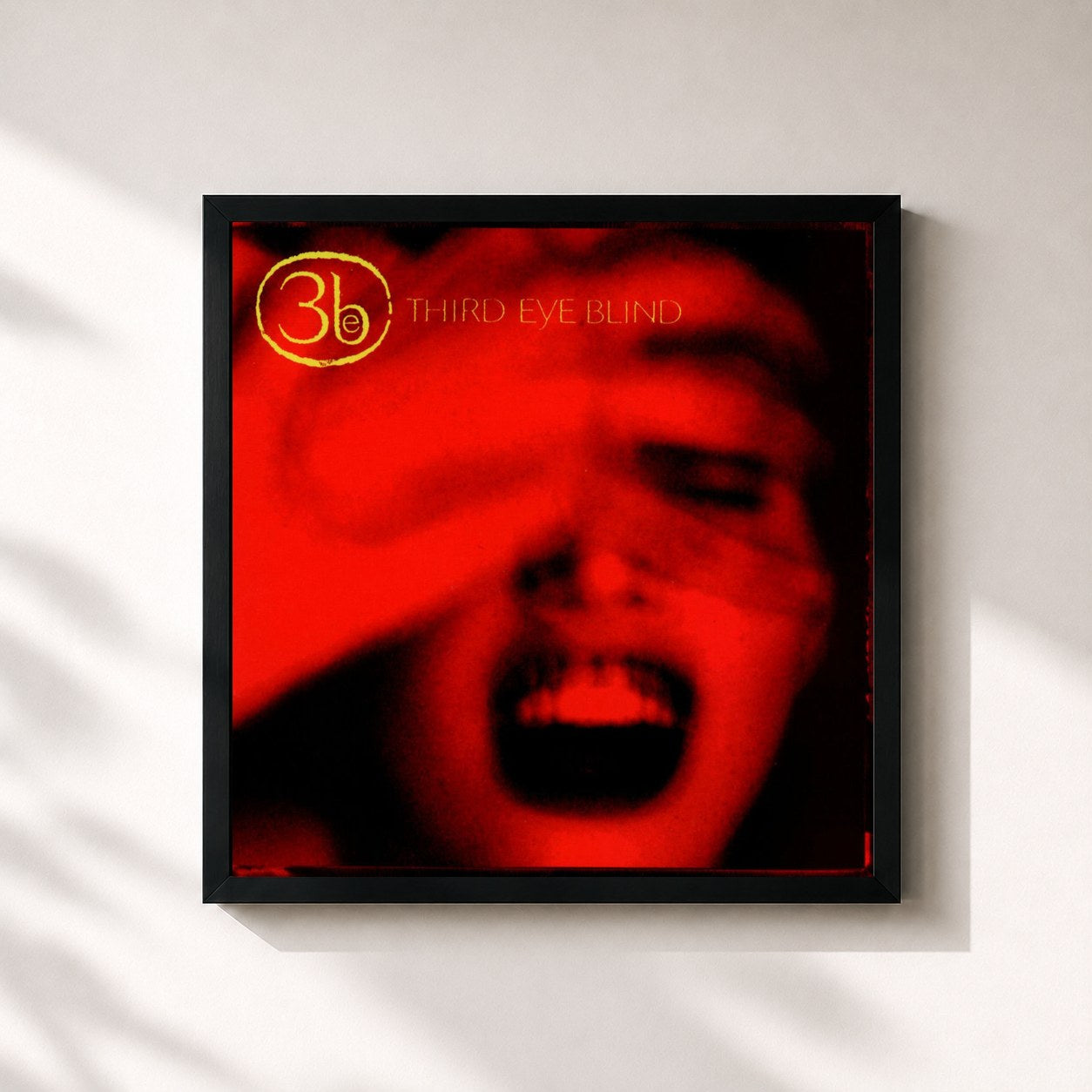 #noir Tableau carré de l'album Third Eye Blind de Third Eye Blind, cadre noir 32x32 cm