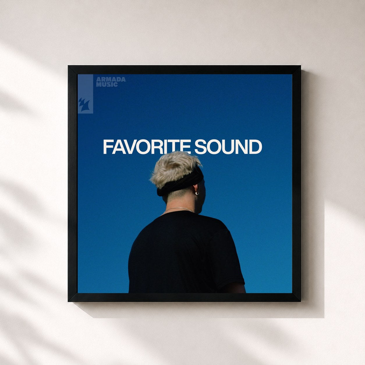 #noir Tableau carré de l'album Favorite Sound de Arty, cadre noir 32x32 cm