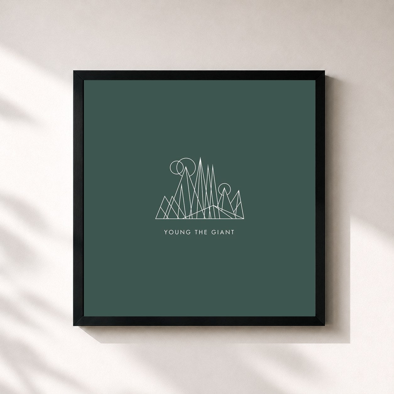 #noir Tableau carré de l'album Young The Giant (10th Anniversary Edition) de Young the Giant, cadre noir 32x32 cm
