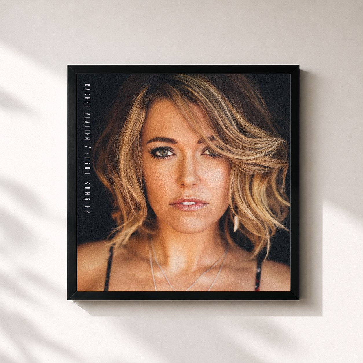 #noir Tableau carré de l'album Fight Song - EP de Rachel Platten, cadre noir 32x32 cm