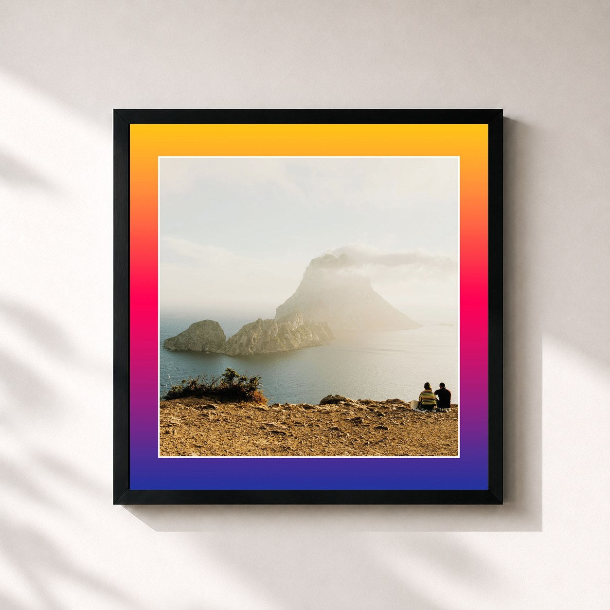 #noir Tableau carré de l'album Close to Paradise de Soulwax, cadre noir 32x32 cm