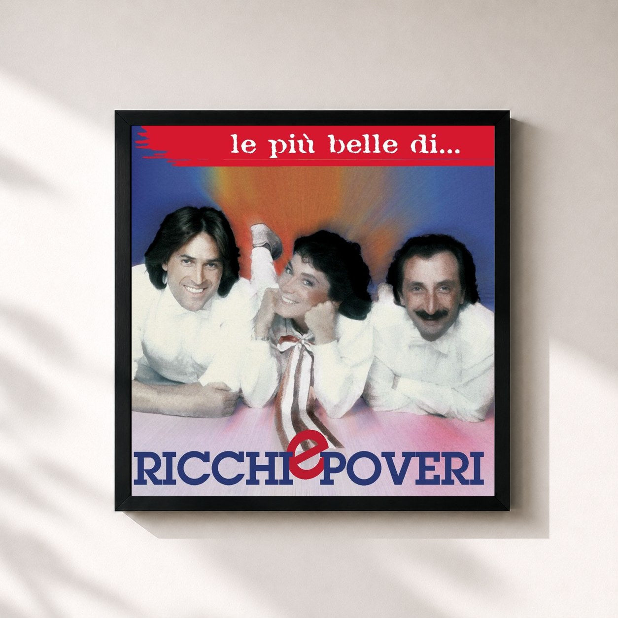 #noir Tableau carré de l'album Ricchi E Poveri de Ricchi e Poveri, cadre noir 32x32 cm