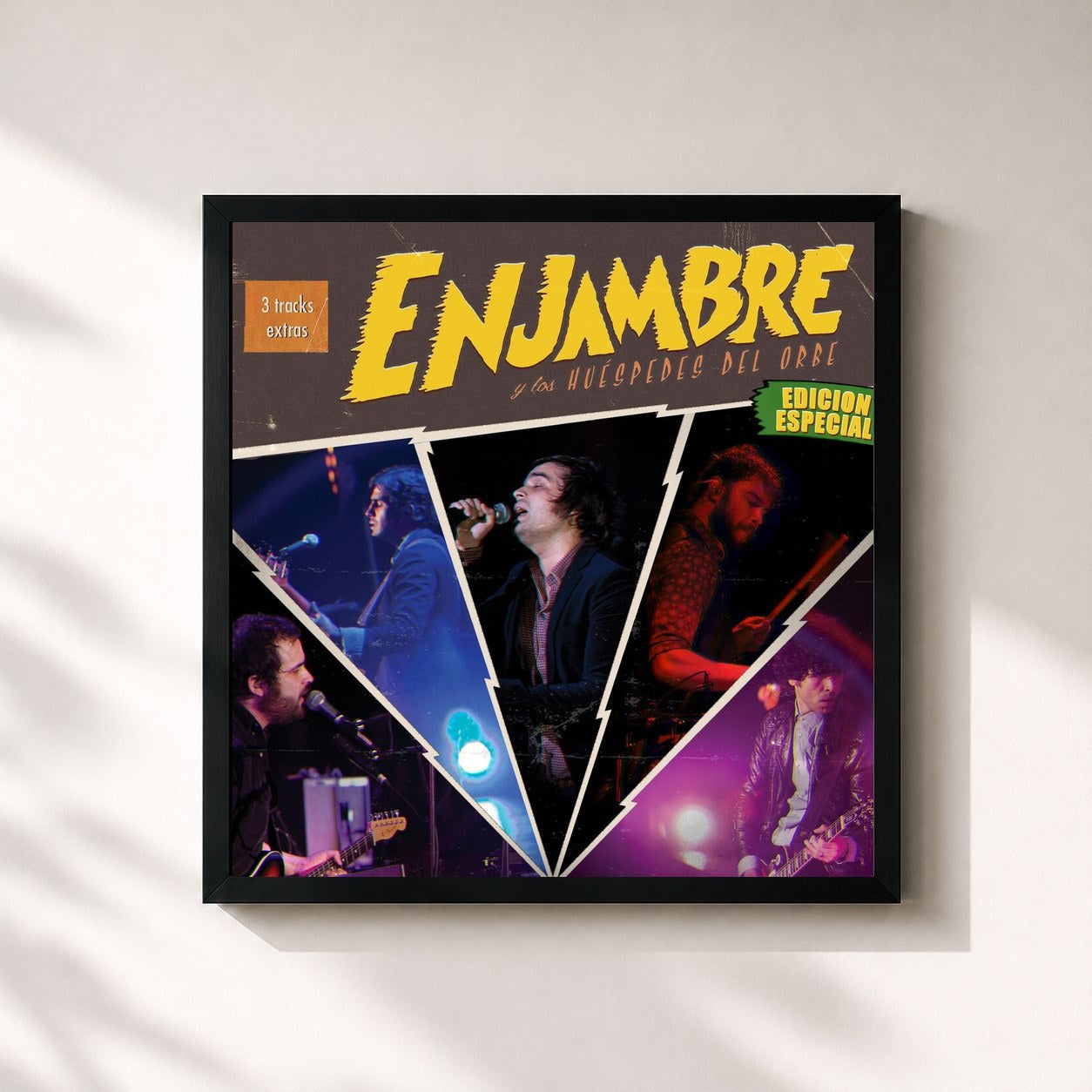 #noir Tableau carré de l'album Enjambre Y Los Huéspedes Del Orbe (Edición Especial) de Enjambre, cadre noir 32x32 cm