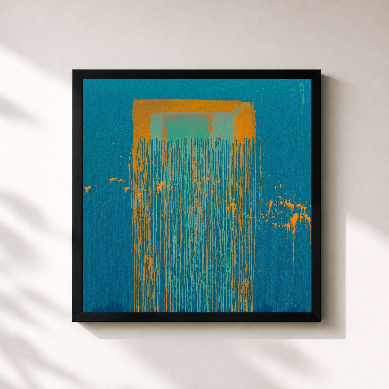 #noir Tableau carré de l'album Sunset In The Blue de Melody Gardot, cadre noir 32x32 cm